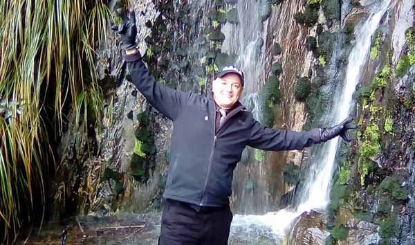 Steve and Waterfall Photo